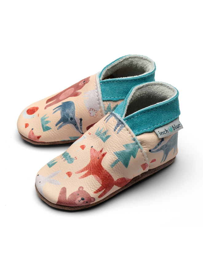 woodland animal baby shoes