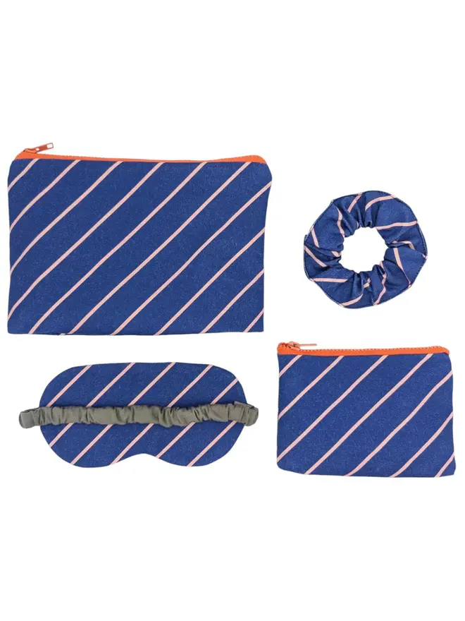 Cotton Travel Sleep Collection (Set Of 4), a collection of 4 cotton travel sleep items sitting on a plain white surface. 