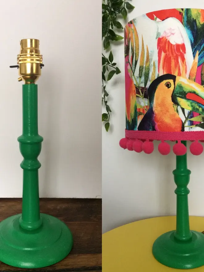 Gloss Wood Lamp Base. 