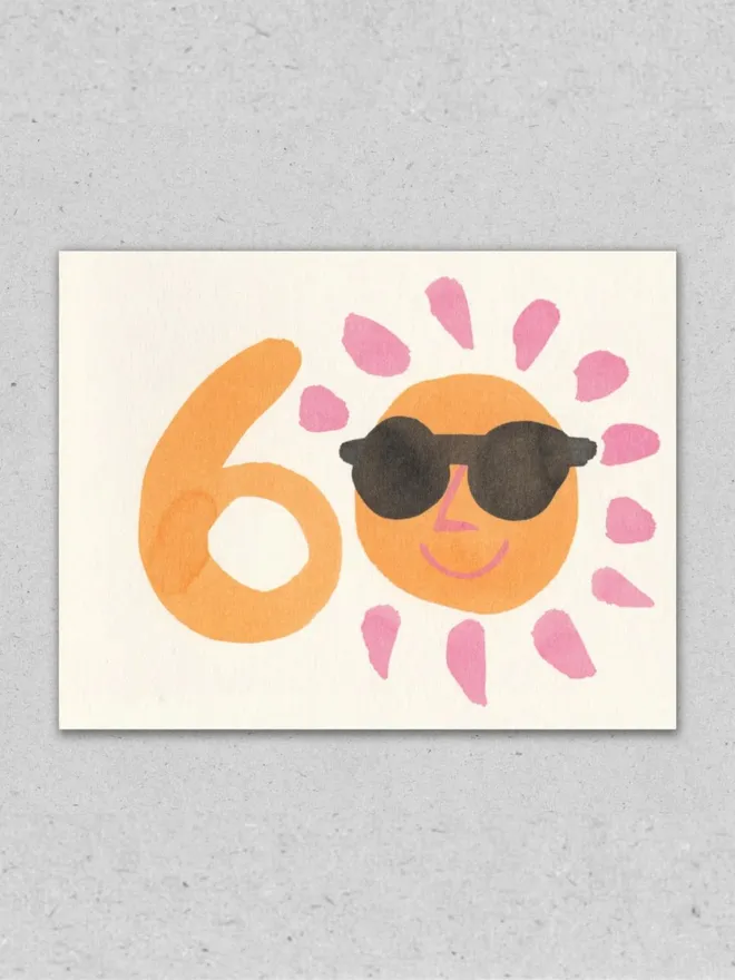 Sunshine 60th Birthday Card