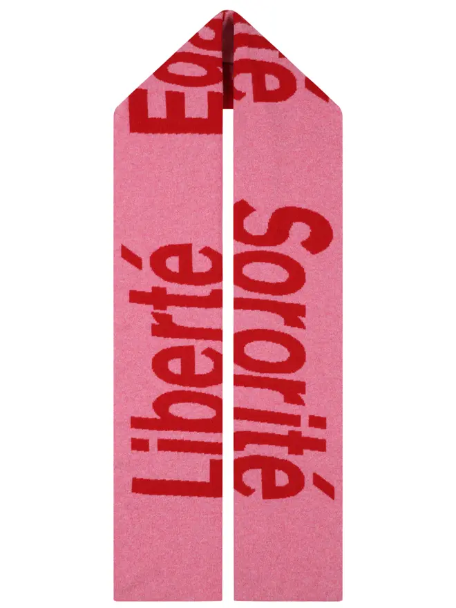 French Rose & Rouge Liberté Egalité Sororité scarf
