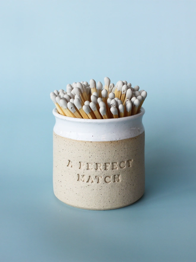 ‘A Perfect Match’ Ceramic Match Pot With Strike Pad