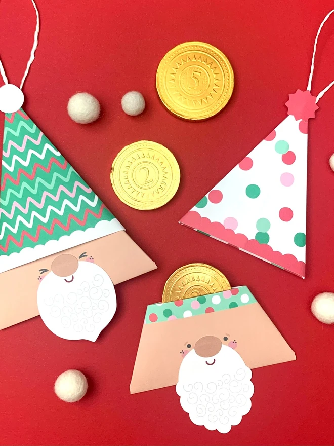 Origami Santa Christmas Decoration Craft Kit: Stocking Filler