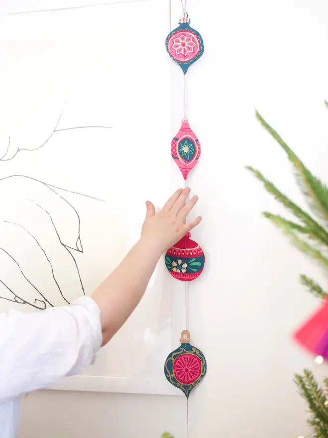 christmas bauble hanging decoration garland