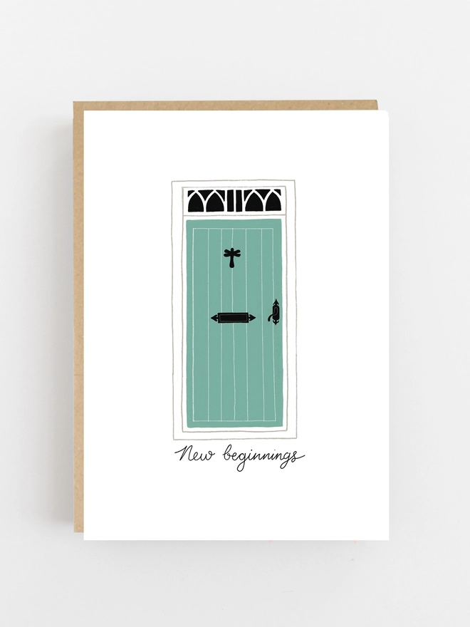 teal door new home card