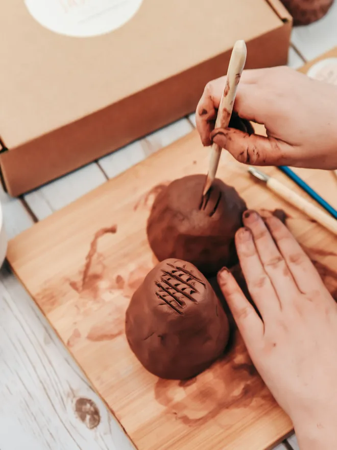 Craft A Plant Pot Clay At Home Kit (Set Of 2)