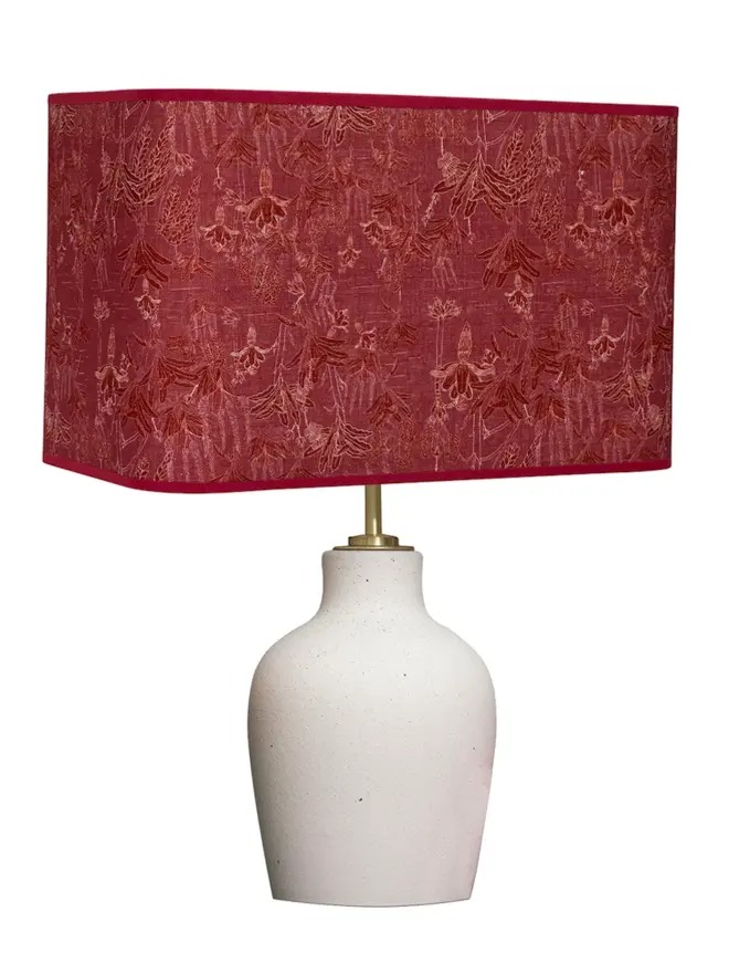red oblong tropicalia lamp