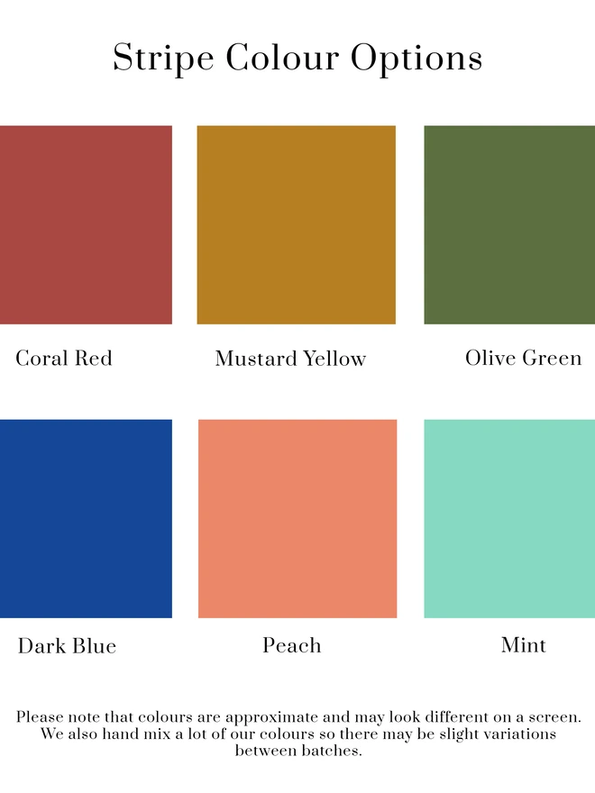 Image showing stripe colour options