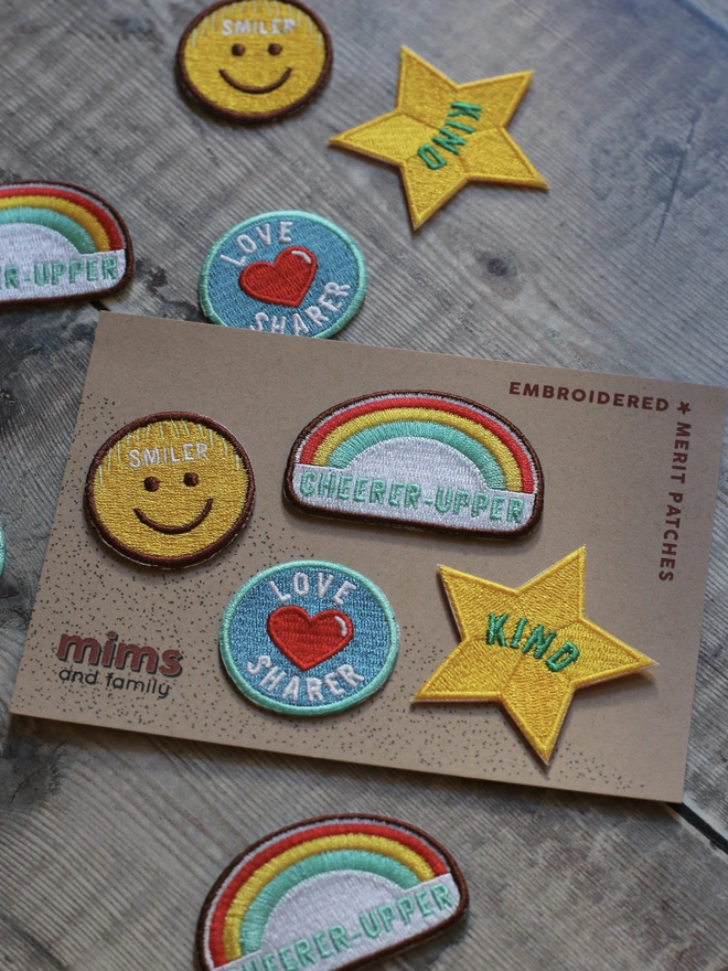 positive Patches -a set of brightly coloured patches to promote positivity patches 