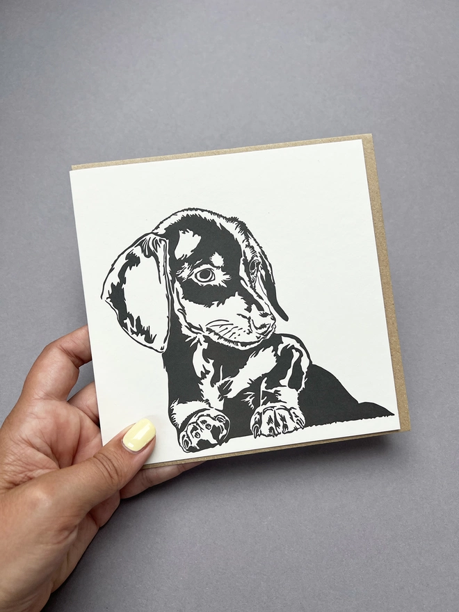 Full view of the Dachshund big card 
