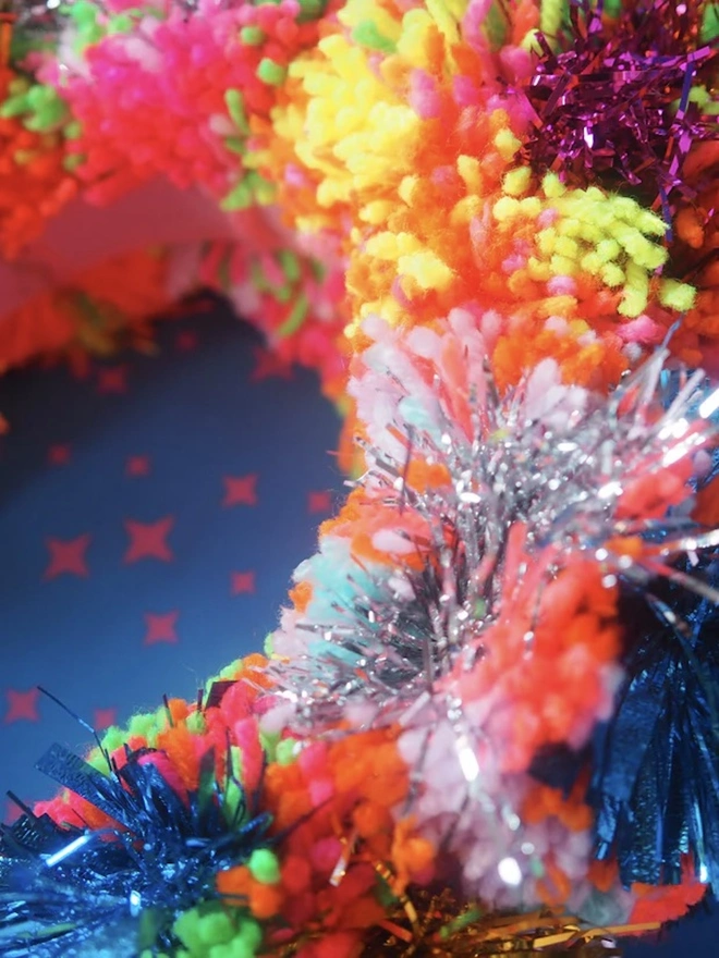Tinsel Pom Pom Headband