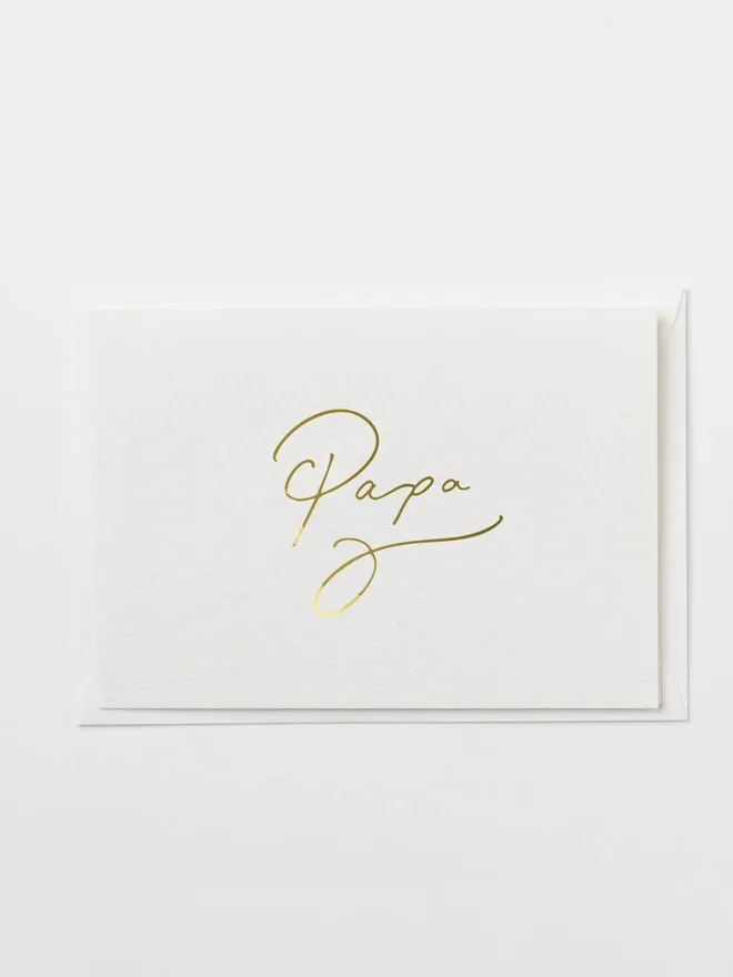 'Papa' Father's Day Gold Foil Card