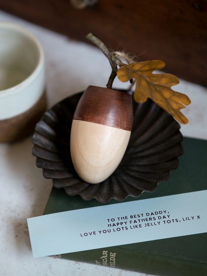 Thanks for helping me grow wooden acorn decoration