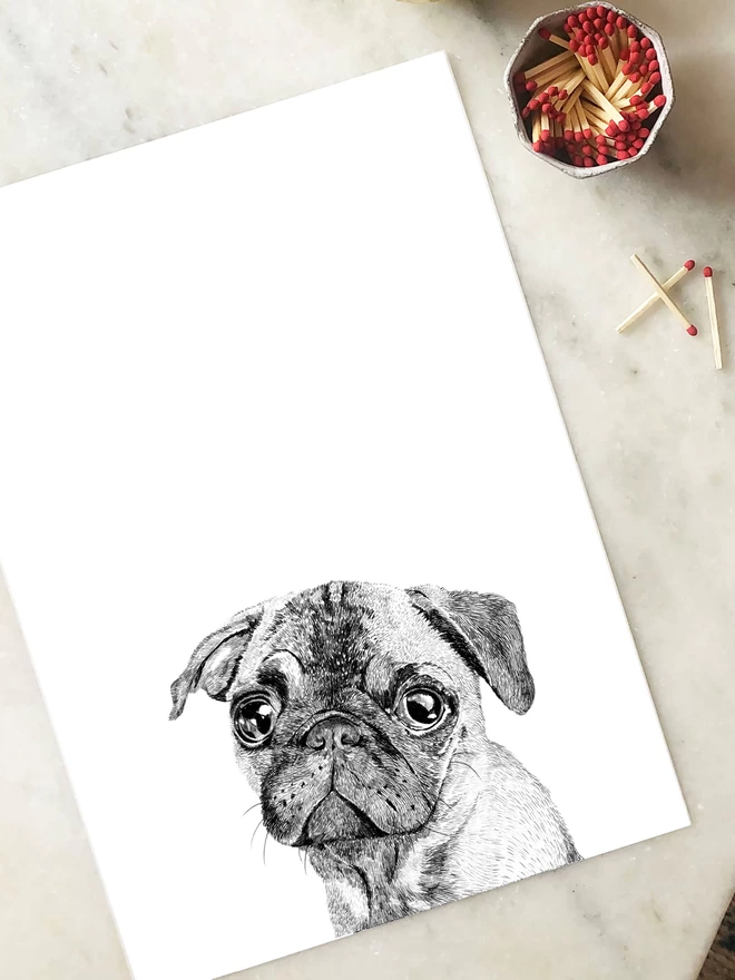 Pug art print