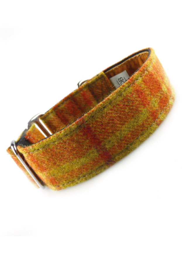 English Mustard Tweed House Dog Collar