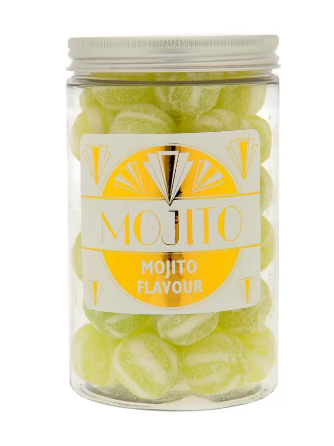 Mojito cocktail sweets in a jam jar