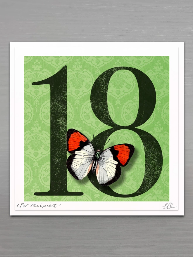 Eighteenth birthday butterflygram