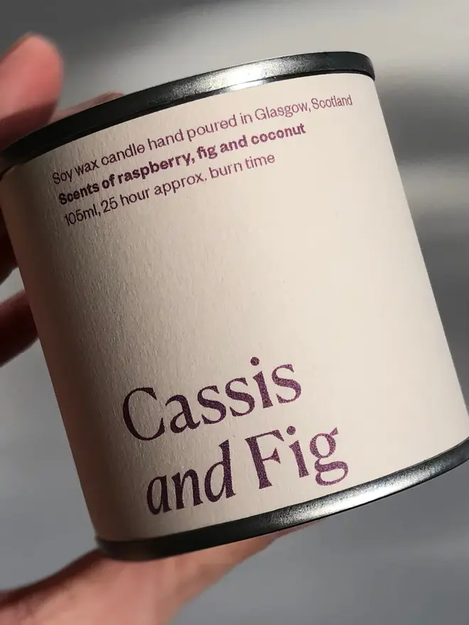 Cassis & Fig Candle, displayed against a plain background. 