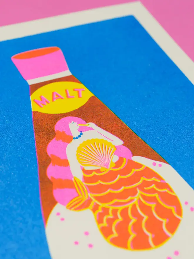Vinegar Risograph Print