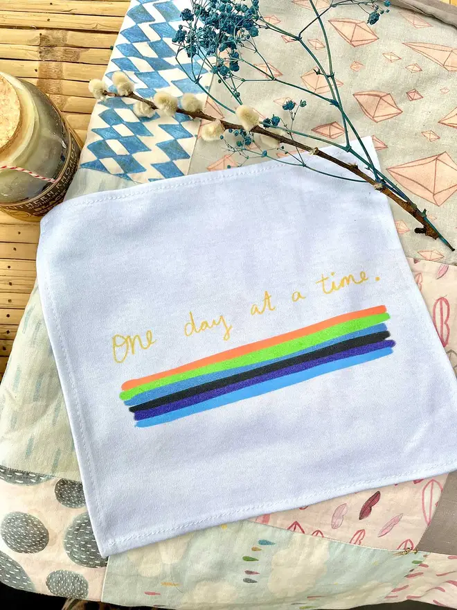 Made from gorgeous soft organic cotton knit, printed in Berlin and hand sewn in Manchester these hankies make the loveliest gifts to send through the post when you can't be there in person.