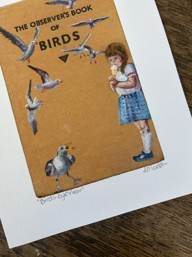 ice cream seagulls book cover print