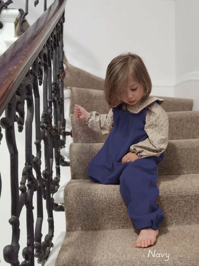 Kids' Organic Cotton Corduroy Dungarees