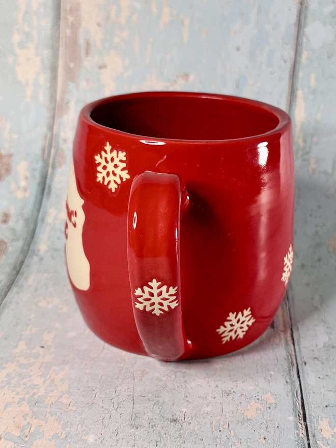 Red Christmas Hippo Mug
