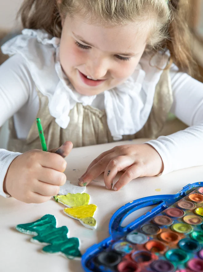 Paint your own Christmas Clay Decorations for the christmas tree