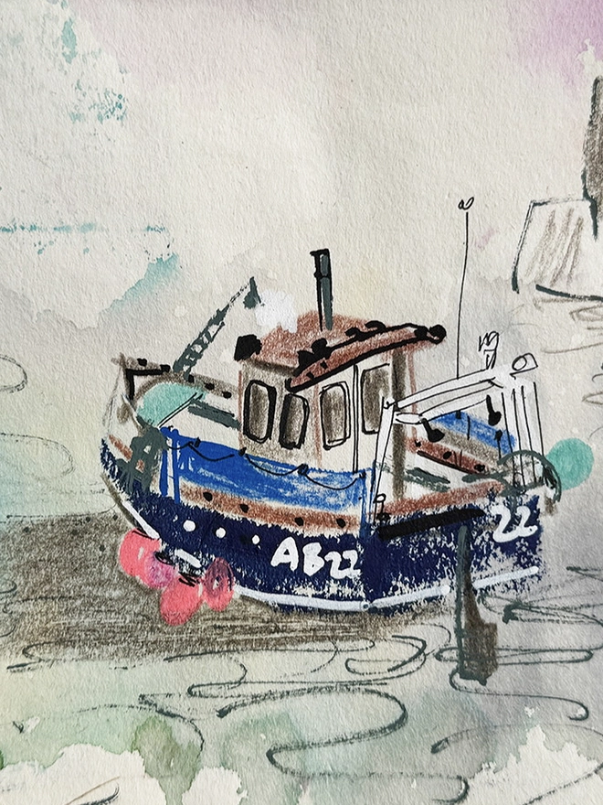 illustration of fishing boat