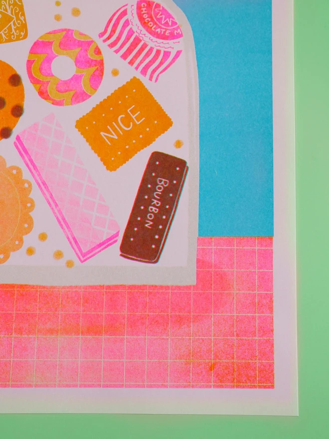 A4 Biscuit Jar Risograph Print