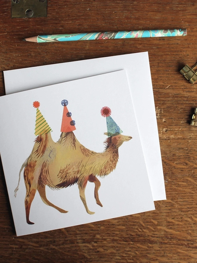 Personalised Party Camel Birthday Card