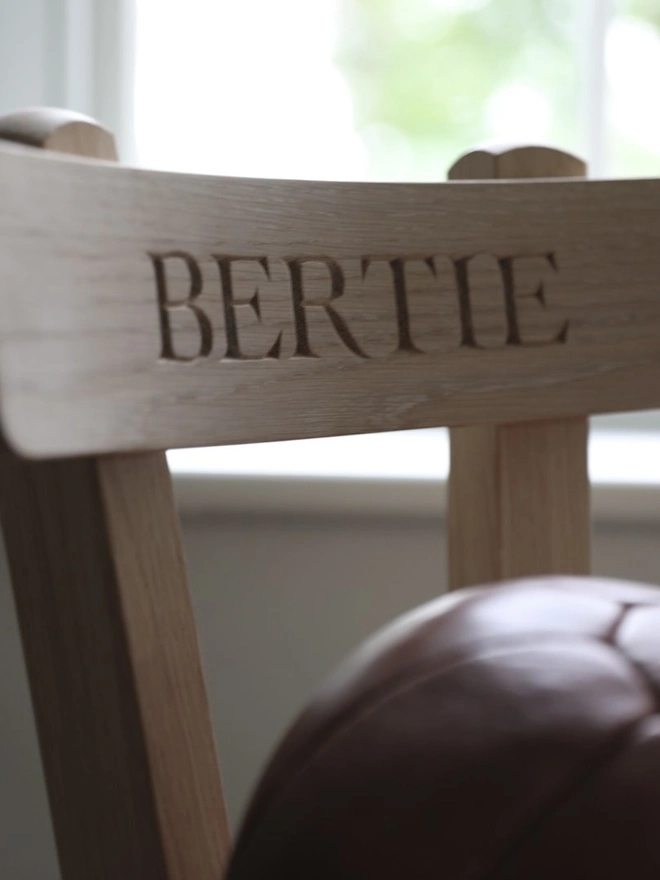 Personalised Oak Children's Chair