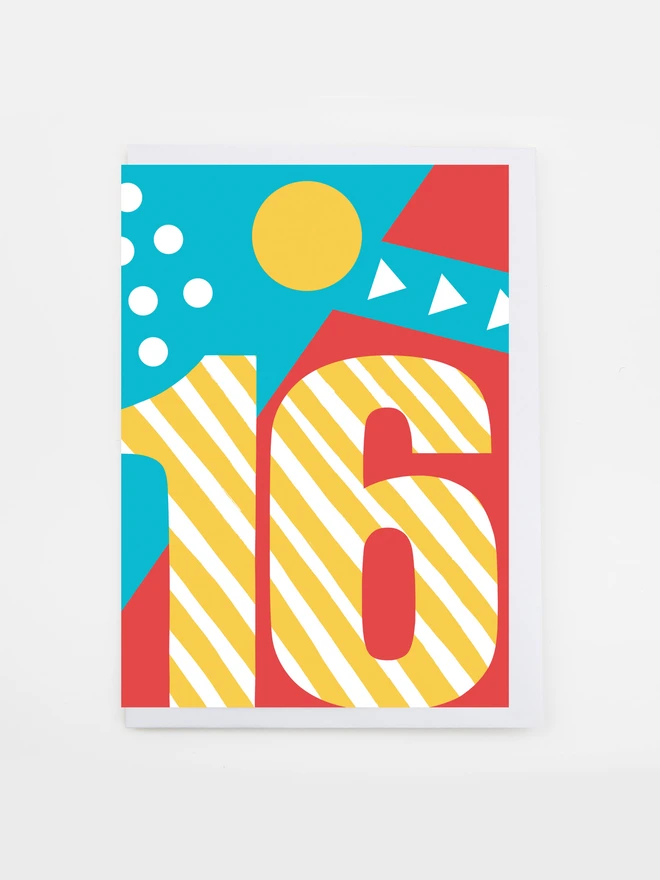sixteen 16th birthday card