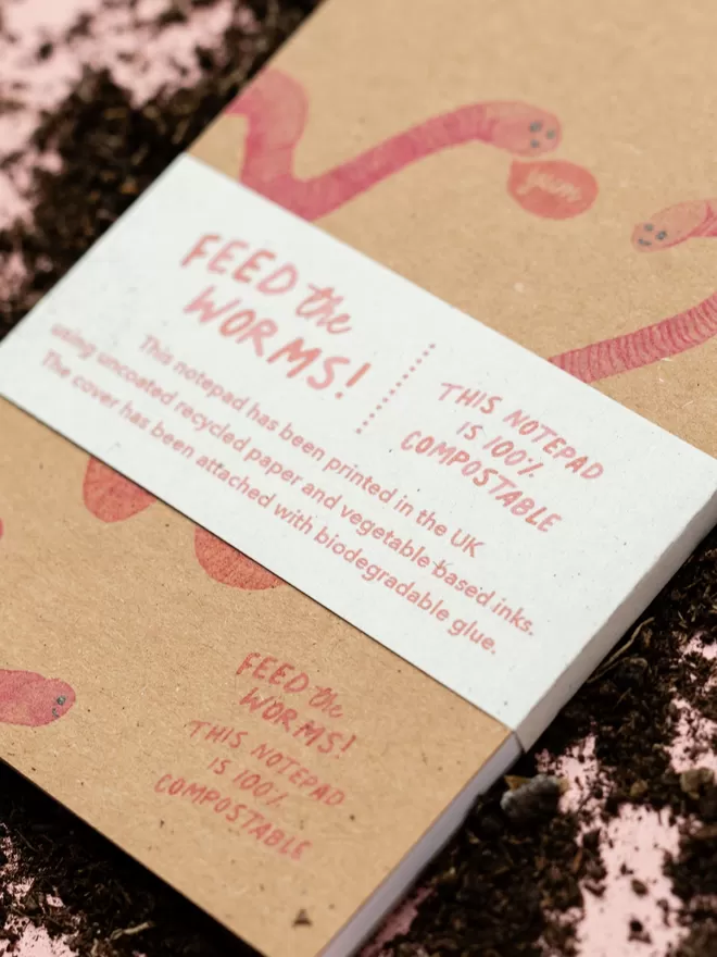 Feed The Worms Compostable Notepad