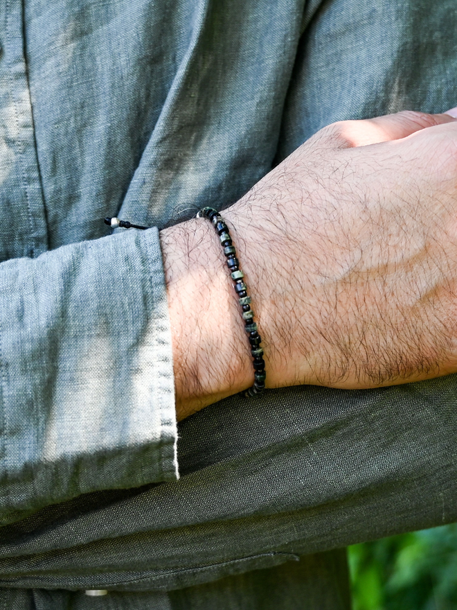 man bracelet stone