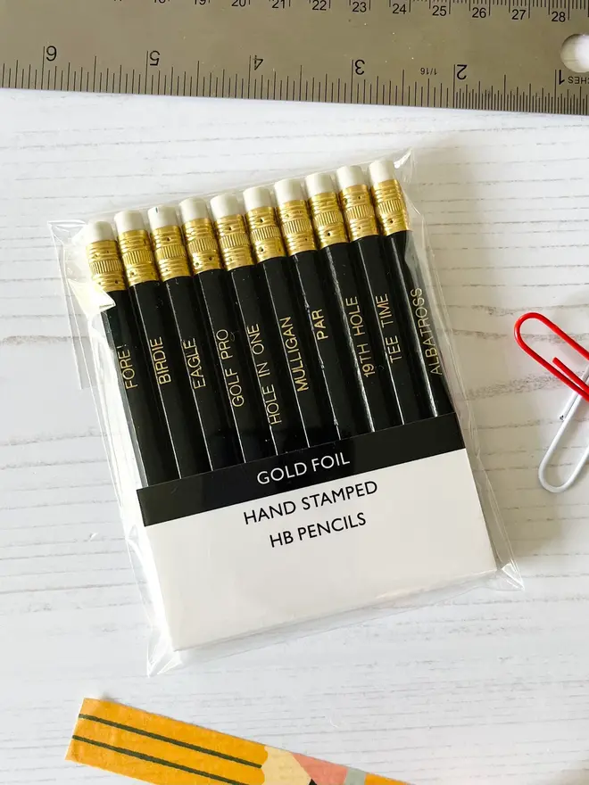 Golf Inspired Pencils (Set Of 10)