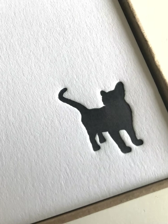 Personalised Cat Correspondence Cards (Set Of 10, 20 Or 40), cat icon in corner of white correspondence letter