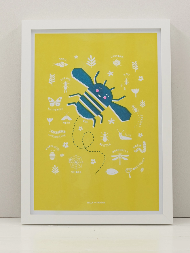 Risograph print of Bugs