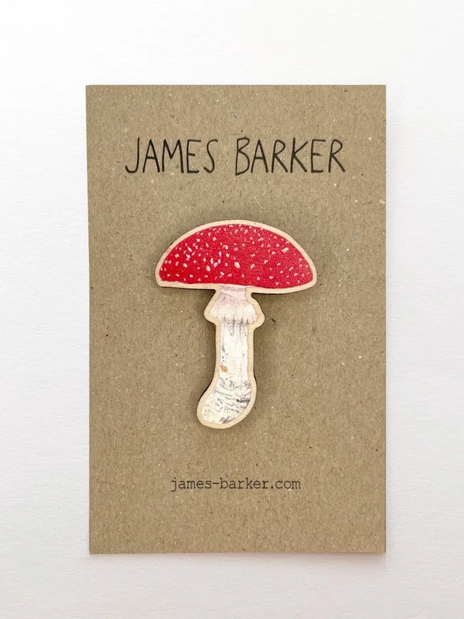 Mushroom wooden Pin 