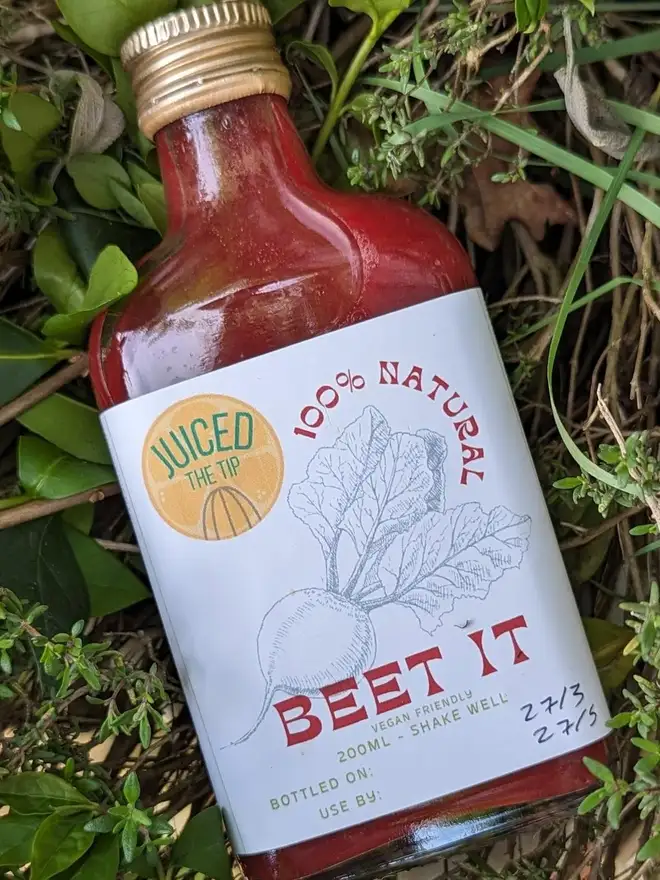 beetroot gut shot juice bottle