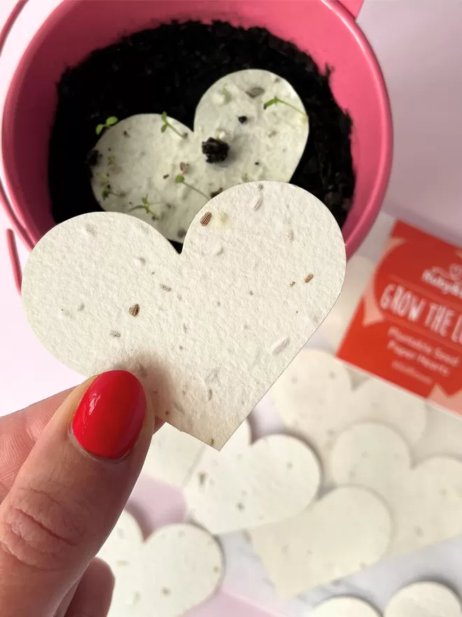 Grow The Love! Plantable Seed Paper Hearts
