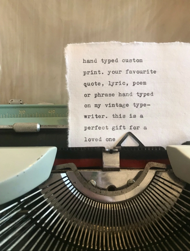 Custom Typewriter Print