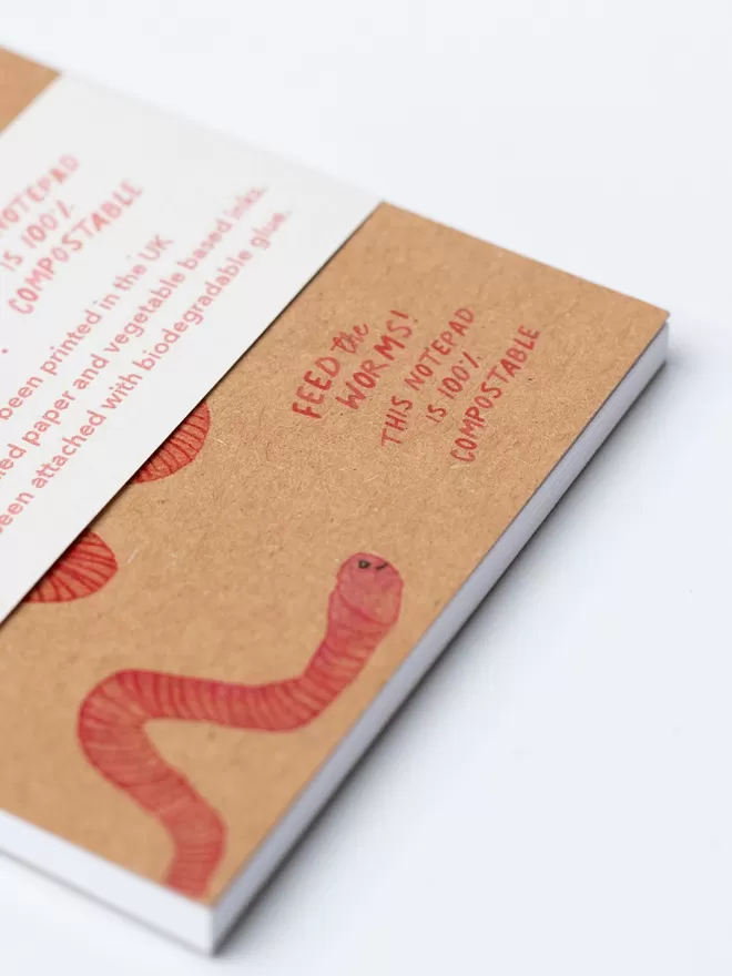 Feed The Worms Compostable Notepad