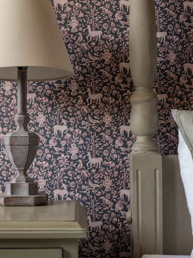 Mon Seul Desir In Damson Wallpaper