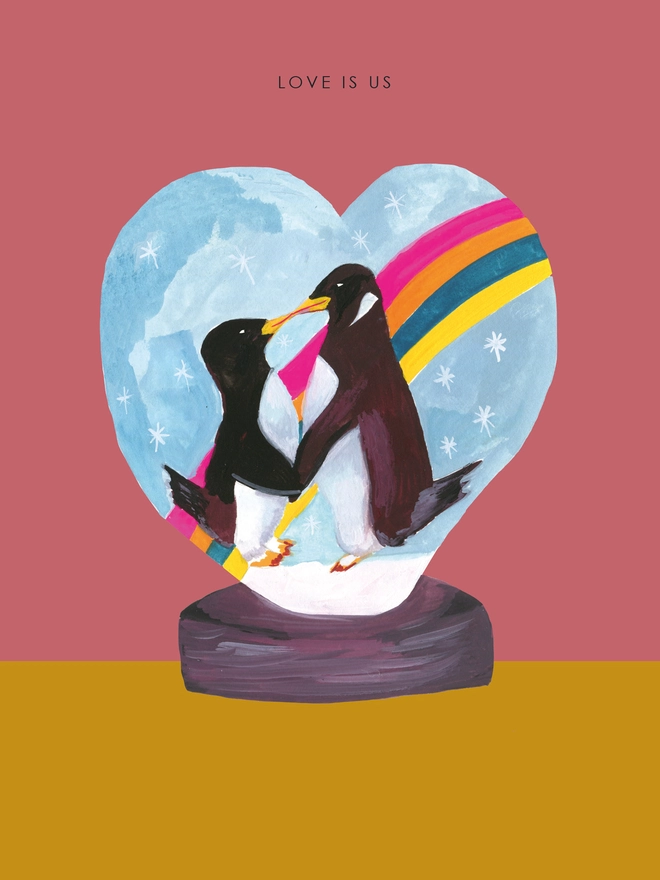 penguin valentines day card