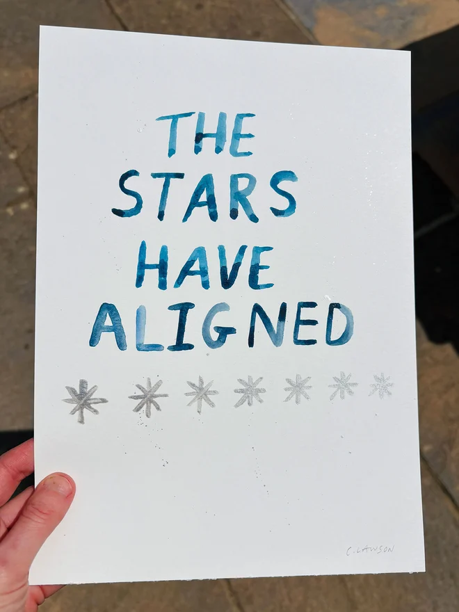 The Stars Have Aligned original artwork in watercolour and ink