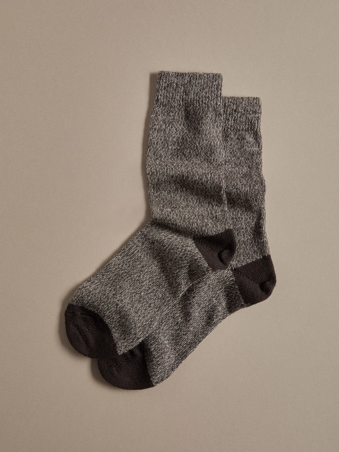 British Made Merino Wool Socks in Grey
