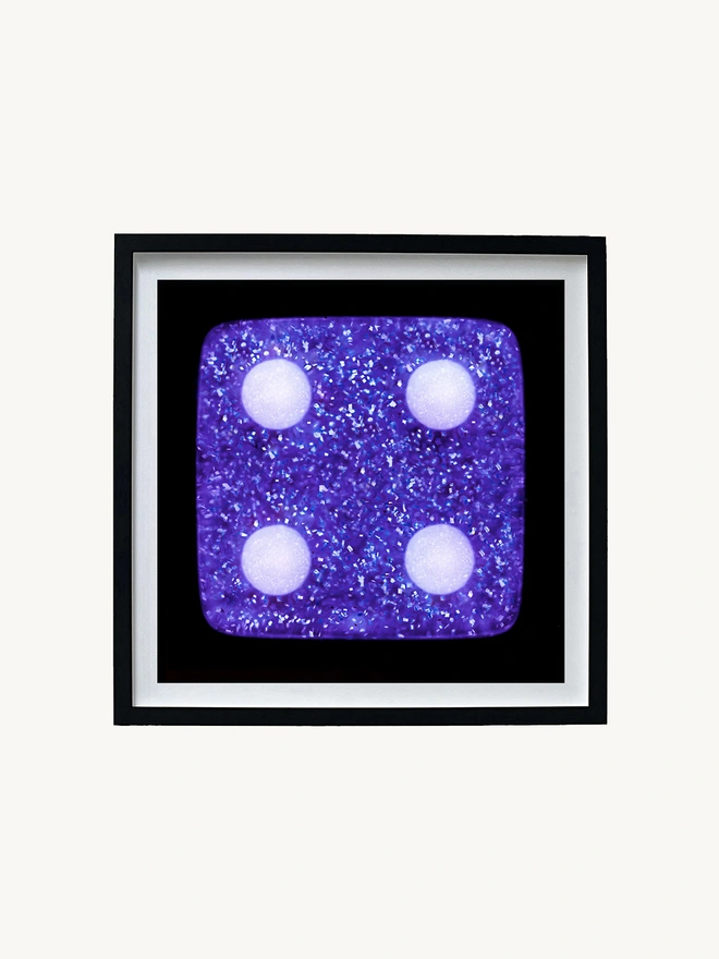 Four Dice framed in Black