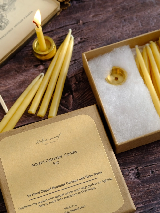 hand dipped candle , beeswax, sustainable, 