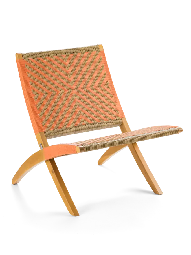 Burnt coral lounge chair main image